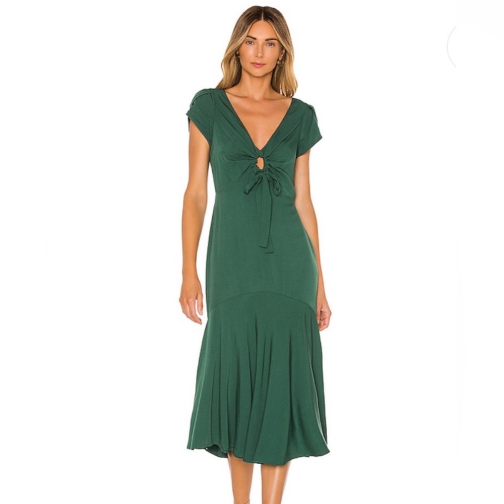 Tularosa emerald green Avalynn dress. XL $210